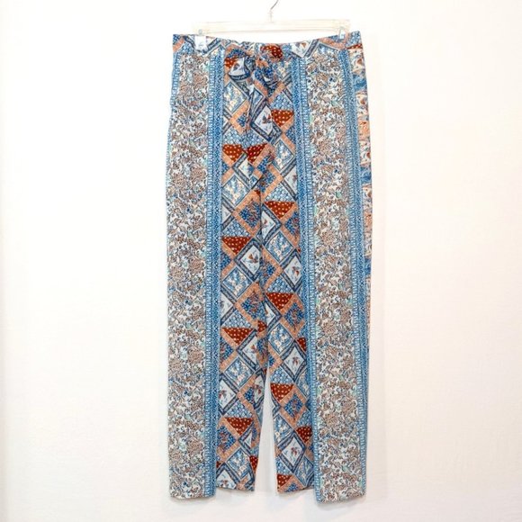 Elevenses Anthro Wide Leg Boho Gaucho Pants SZ 10 - Picture 2 of 8
